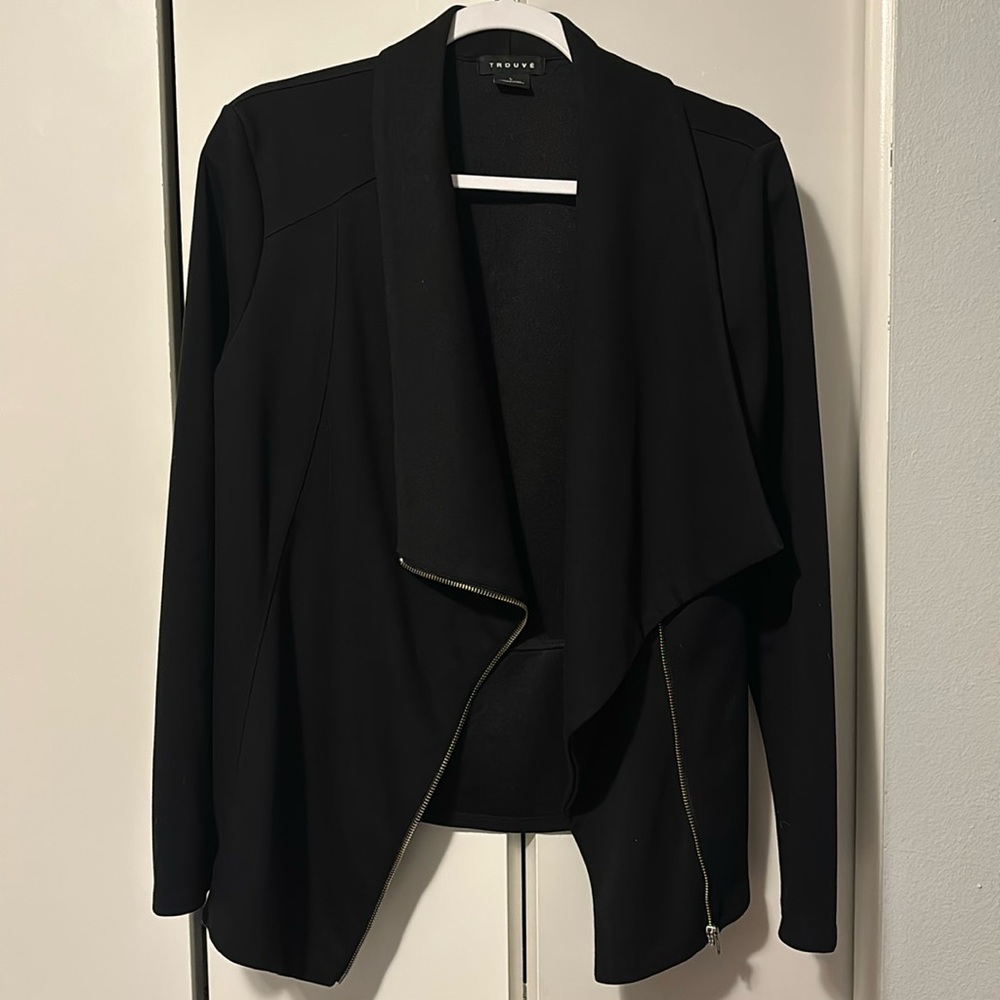 Trouvé relaxed knit blazer moto jacket size large